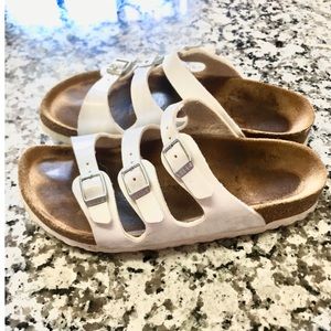 Great Condition White Birkenstock’s Size 7